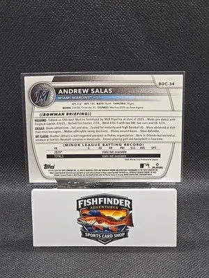 2025 Bowman Draft - Chrome Andrew Salas #BDC-34 Laser Refractor (RC) - Baseball Card Single