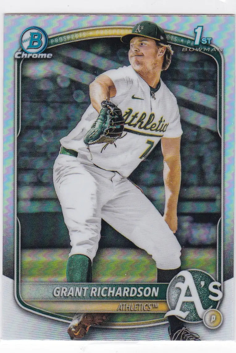 2025 Bowman Draft Chrome #BDC-171 Grant Richardson Refractor Athletics - Baseball Card Single