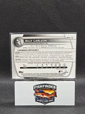2025 Bowman Draft - Chrome Billy Carlson #BDC-10 Laser Refractor (RC) - Baseball Card Single