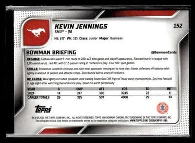2025 Bowman University Chrome #152 Kevin Jennings - Other