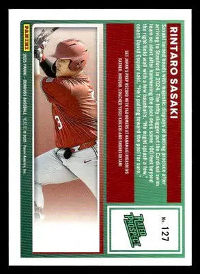 2025 Donruss #127 Rintaro Sasaki - Baseball Card Single