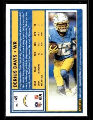 2025 Donruss #149 Derius Davis - Football Card Single