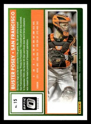 2025 Donruss #15 Buster Posey Optic - Baseball Card Single