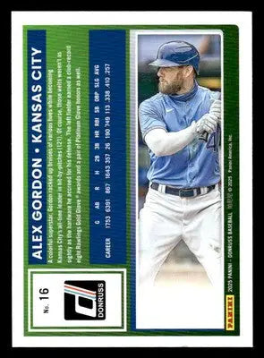 2025 Donruss #16 Alex Gordon - Baseball Card Single
