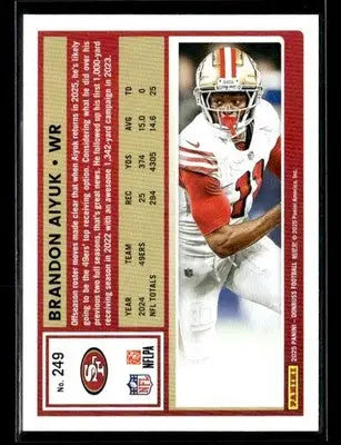 2025 Donruss #249 Brandon Aiyuk - Football Card Single