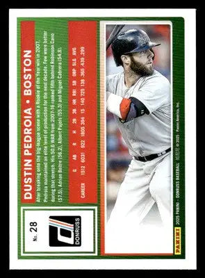 2025 Donruss #28 Dustin Pedroia - Baseball Card Single