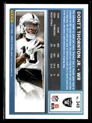 2025 Donruss #349 Dont’e Thornton Jr Rated Rookies
