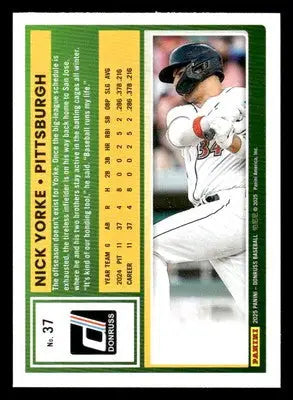 2025 Donruss #37 Nick Yorke - Baseball Card Single