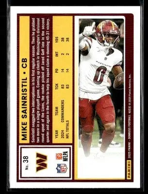 2025 Donruss #38 Mike Sainristil - Football Card Single