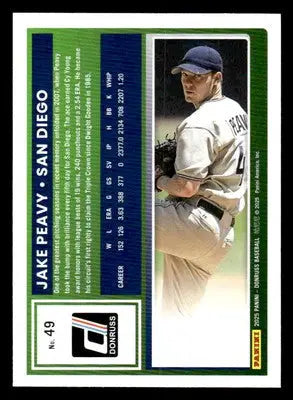 2025 Donruss #49 Jake Peavy - Baseball Card Single