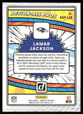 2025 Donruss Action All Pros Lamar Jackson #AAP-LJA Football - Football Card Single