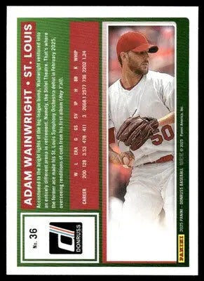 2025 Donruss Adam Wainwright #36 Baseball - Baseball Card Single