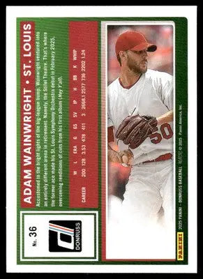 2025 Donruss Adam Wainwright #36 Baseball - Baseball Card Single