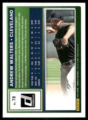 2025 Donruss Andrew Walters #78 Rated Rookie Baseball - Baseball Card Single
