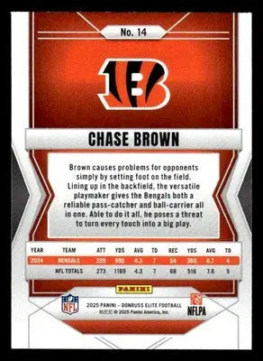 2025 Donruss Elite #14 Chase Brown - Football Card Single