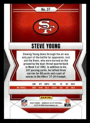 2025 Donruss Elite #37 Steve Young - Football Card Single