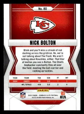 2025 Donruss Elite #80 Nick Bolton - Football Card Single