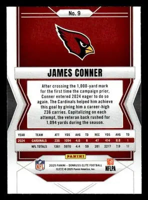 2025 Donruss Elite #9 James Conner - Football Card Single