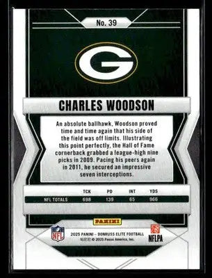 2025 Donruss Elite Charles Woodson #39 Green Bay Packers - Football Card Single