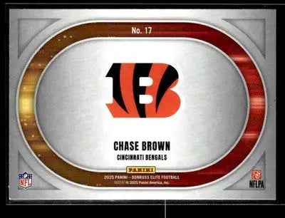 2025 Donruss Elite Chase Brown #17 Full Throttle Green Cincinnati Bengals - Football Card Single