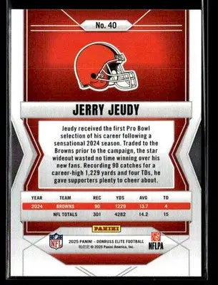 2025 Donruss Elite Jerry Jeudy #40 Cleveland Browns - Football Card Single