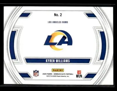 2025 Donruss Elite Kyren Williams #2 Field Vision SN #/799 Los Angeles Rams - Football Card Single