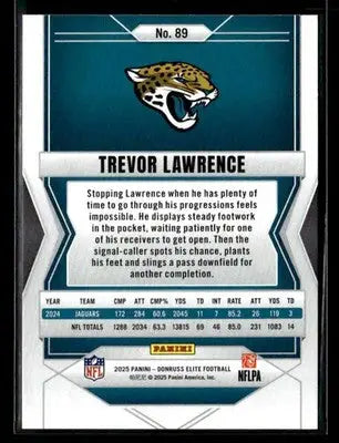 2025 Donruss Elite Trevor Lawrence #89 Jacksonville Jaguars
