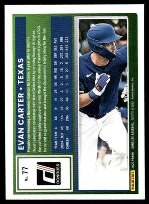 2025 Donruss Evan Carter #77 Baseball - Baseball Card Single