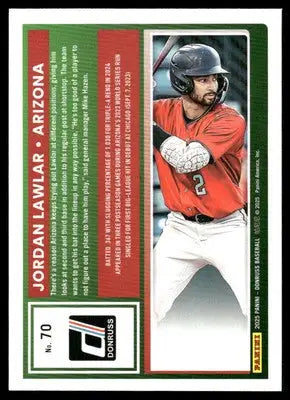2025 Donruss Jordan Lawlar #70 Baseball - Baseball Card Single