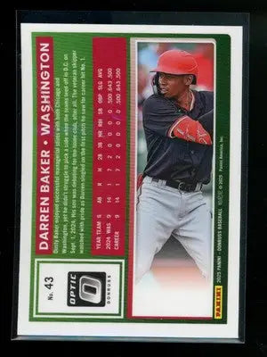 2025 Donruss Optic Darren Baker #43 Rated Rookies Baseball - Baseball Card Single