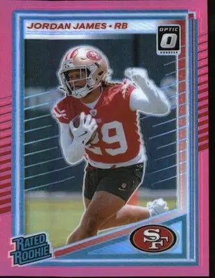 2025 Donruss Optic Rated Rookies Preview Pink #374 Jordan James Rookie RC - Football Card Single