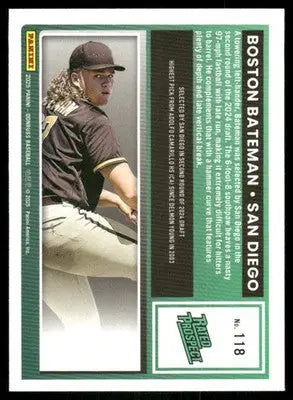 2025 Donruss Rated Prospect Boston Bateman #118 Rated Prospect Baseball - Baseball Card Single