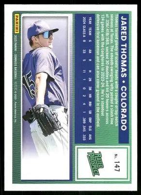 2025 Donruss Rated Prospect Jared Thomas #147 Rated Prospect Baseball - Baseball Card Single