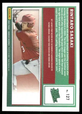 2025 Donruss Rated Prospect Rintaro Sasaki #127 Rated Prospect Baseball - Baseball Card Single