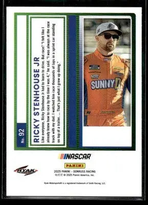 2025 Donruss Ricky Stenhouse Jr #92 JTG Daugherty Racing