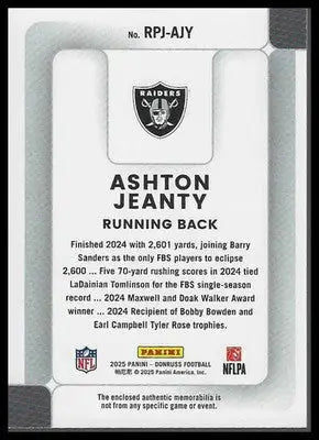 2025 Donruss Rookie Phenom Jerseys Black #RPJ-TAF Tai Felton
