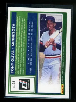 2025 Donruss Tony Oliva #23 Red & Blue Foil Baseball - Baseball Card Single