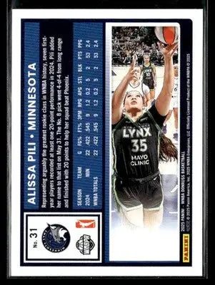 2025 Donruss WNBA Alissa Pili #31 Minnesota Lynx