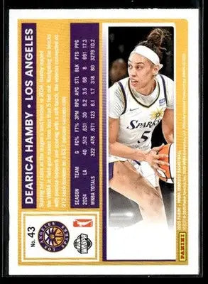 2025 Donruss WNBA Dearica Hamby #43 Los Angeles Sparks - Basketball Card Single