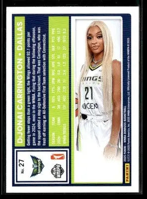2025 Donruss WNBA DiJonai Carrington #27 Dallas Wings - Basketball Card Single