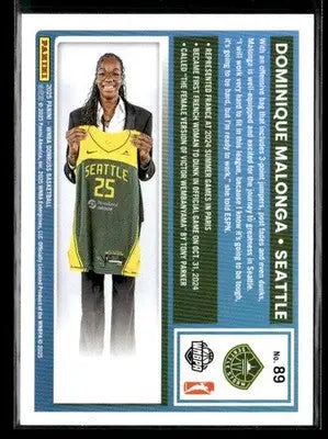 2025 Donruss WNBA Dominique Malonga #89 RC Seattle Storm