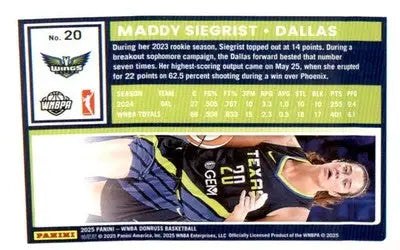 2025 Donruss WNBA Holo #20 Maddy Siegrist