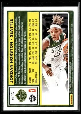 2025 Donruss WNBA Jordan Horston #15 Seattle Storm - Basketball Card Single