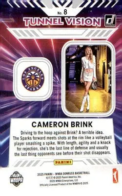 2025 Donruss WNBA Tunnel Vision #8 Cameron Brink