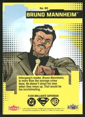 2025 Fleer Brilliants Superman Bruno Mannheim #80 - DC Card Single