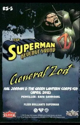 2025 Fleer Brilliants Superman Revenge Squad General Zod #RS-5 - DC Card Single