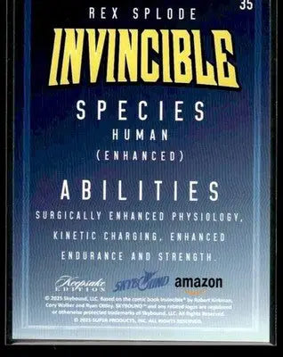 2025 Keepsake Invincible Season 1 Rex Splode #35 - Entertainment Card Single