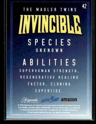2025 Keepsake Invincible Season 1 The Mauler Twins #42 Silver - Other