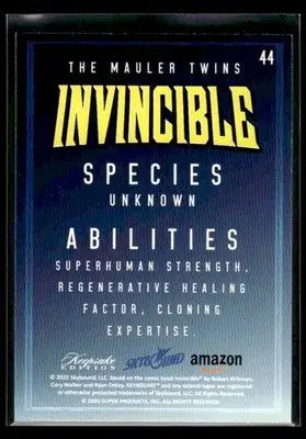 2025 Keepsake Invincible Season 1 The Mauler Twins #44 - Other