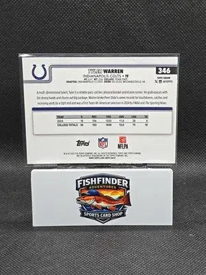 2025 NFL Topps Chrome-Tyler Warren Raywave Rc #346 Colts - Football Card Single